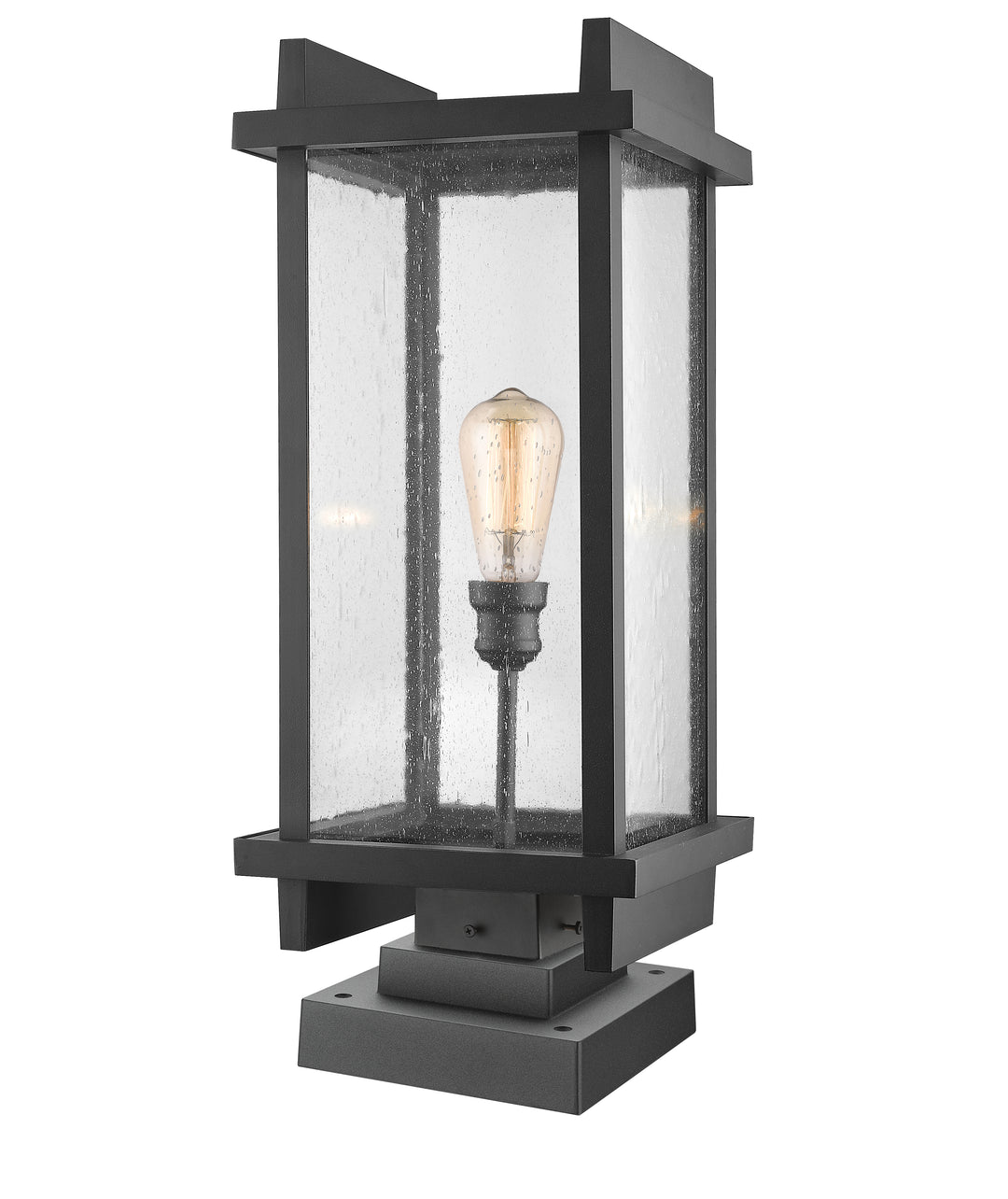 Z-Lite Fallow 565PHBS-SQPM-BK 1 Light Outdoor Pier Mounted Fixture