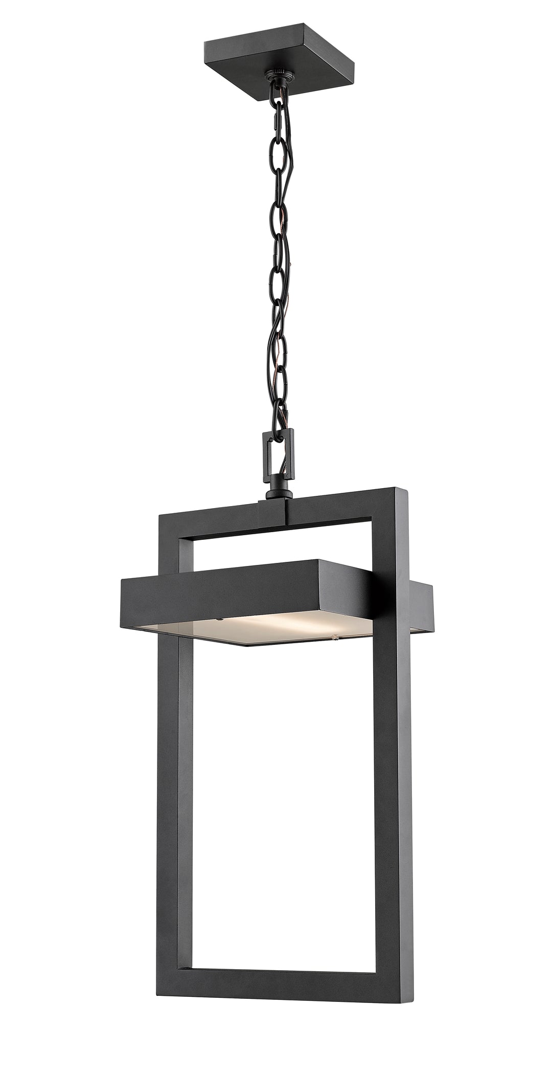 Z-Lite Luttrel 566CHB-BK-LED 1 Light Outdoor Chain Mount Ceiling Fixture