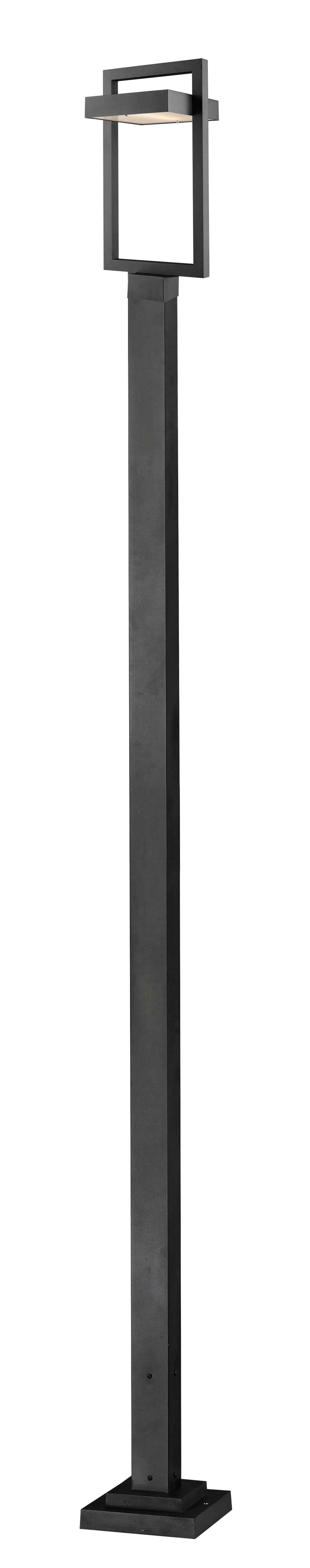 Z-Lite Luttrel 566PHBS-536P-BK-LED 1 Light Outdoor Post Mounted Fixture