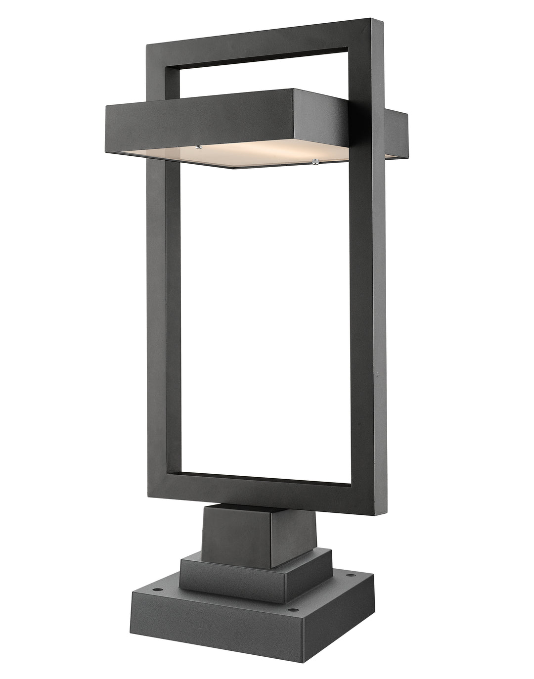 Z-Lite Luttrel 566PHBS-SQPM-BK-LED 1 Light Outdoor Pier Mounted Fixture