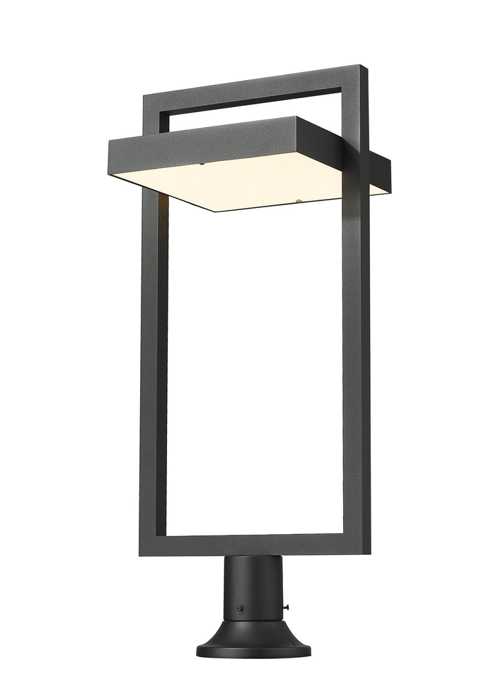 Z-Lite Luttrel 566PHXLR-553PM-BK-LE 1 Light Outdoor Pier Mounted Fixture