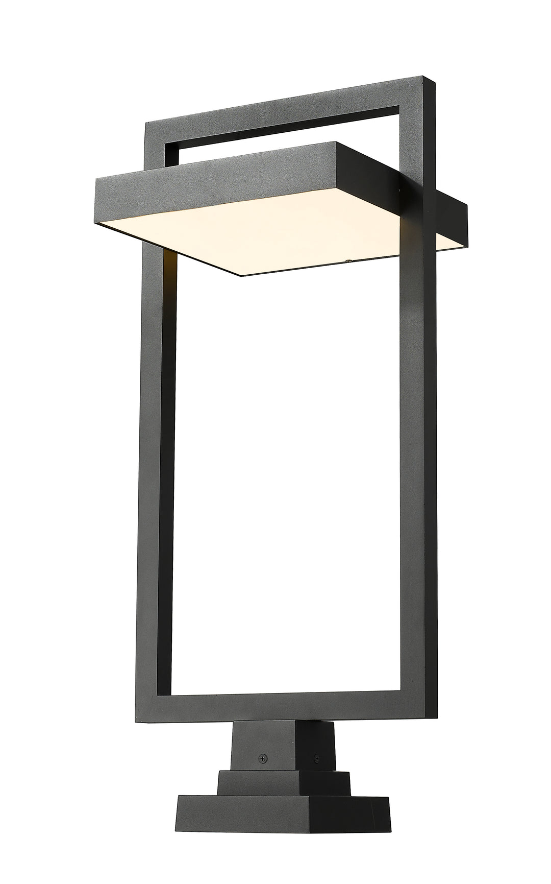 Z-Lite Luttrel 566PHXLS-SQPM-BK-LED 1 Light Outdoor Pier Mounted Fixture