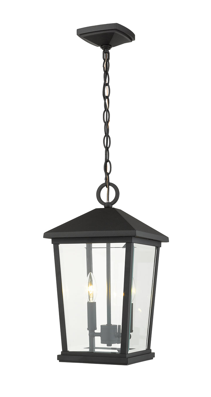 Z-Lite Beacon 568CHB-BK 2 Light Outdoor Chain Mount Ceiling Fixture