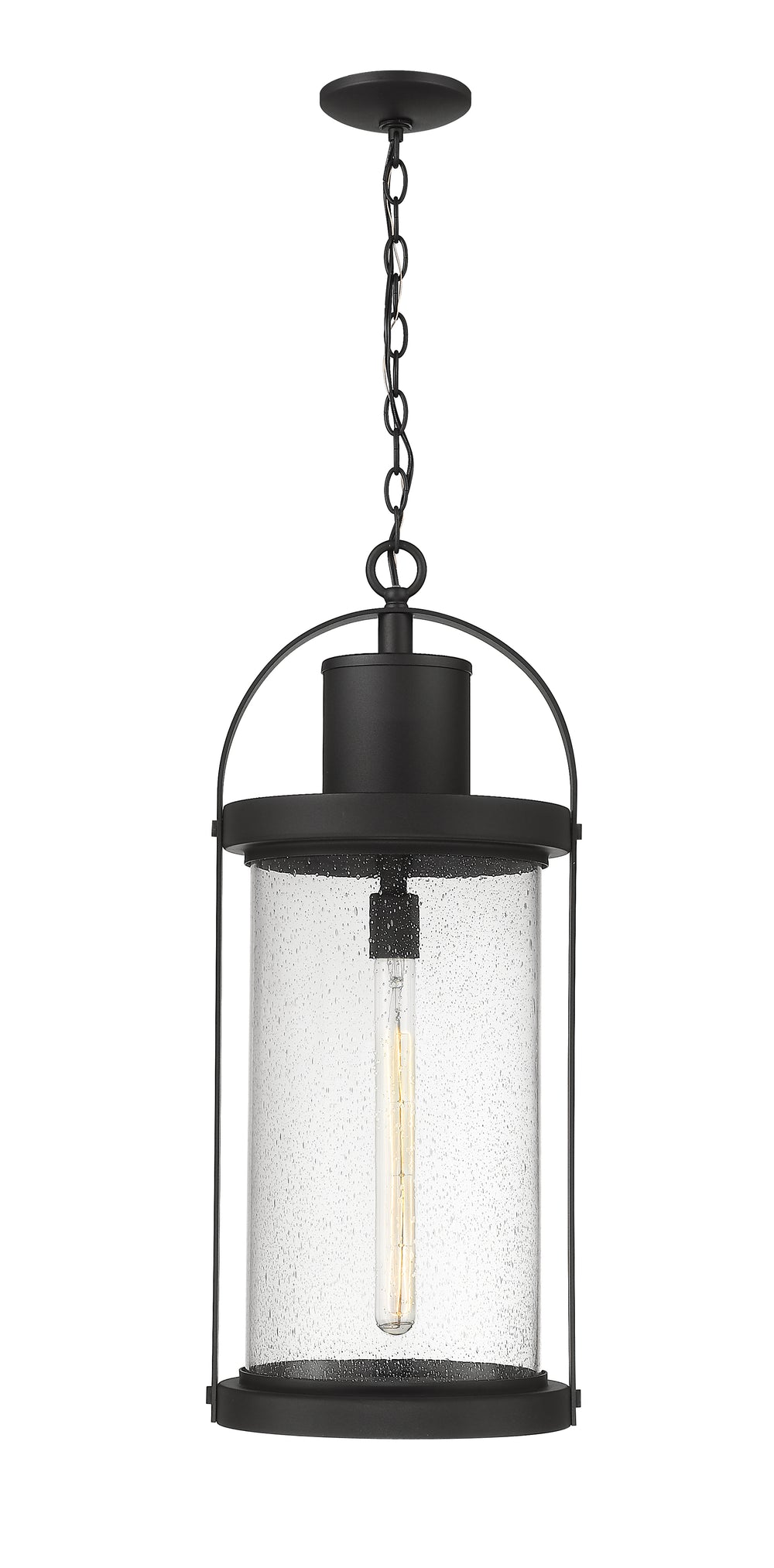 Z-Lite Roundhouse 569CHXL-BK 1 Light Outdoor Chain Mount Ceiling Fixture