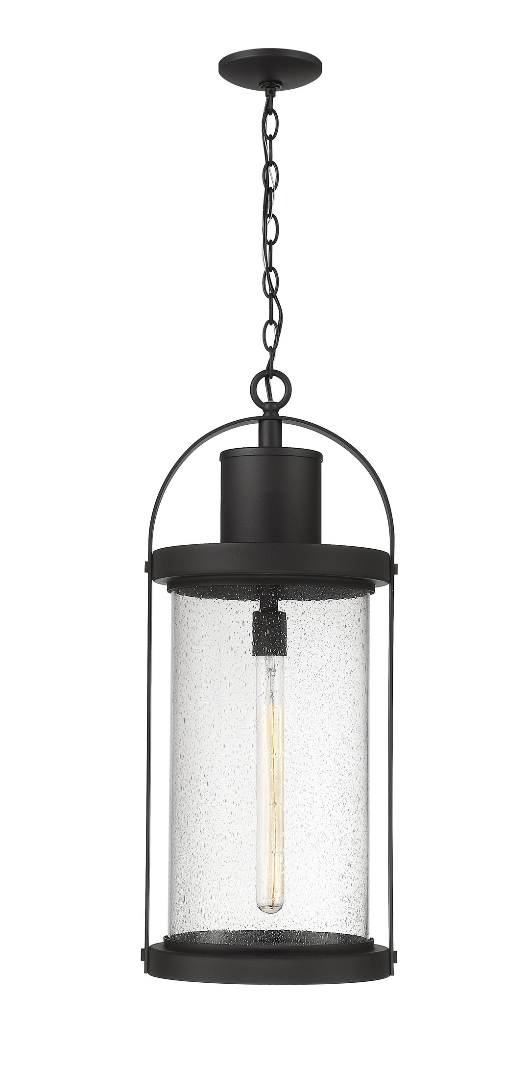 Z-Lite Roundhouse 569CHXL-BK 1 Light Outdoor Chain Mount Ceiling Fixture