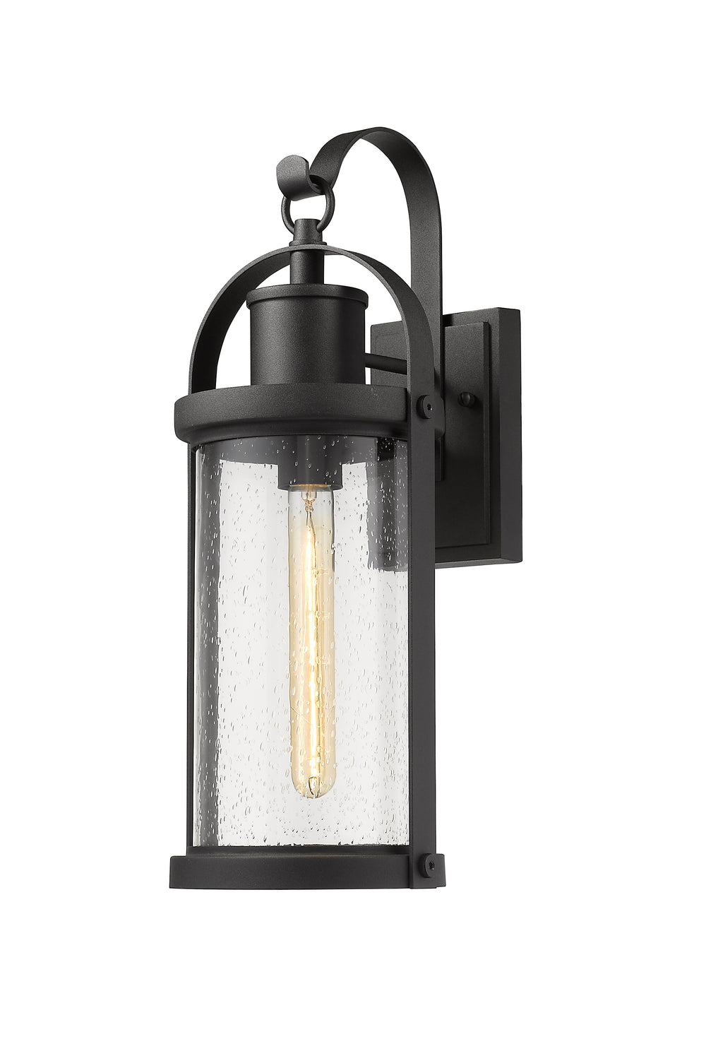 Z-Lite Roundhouse 569M-BK 1 Light Outdoor Wall Light
