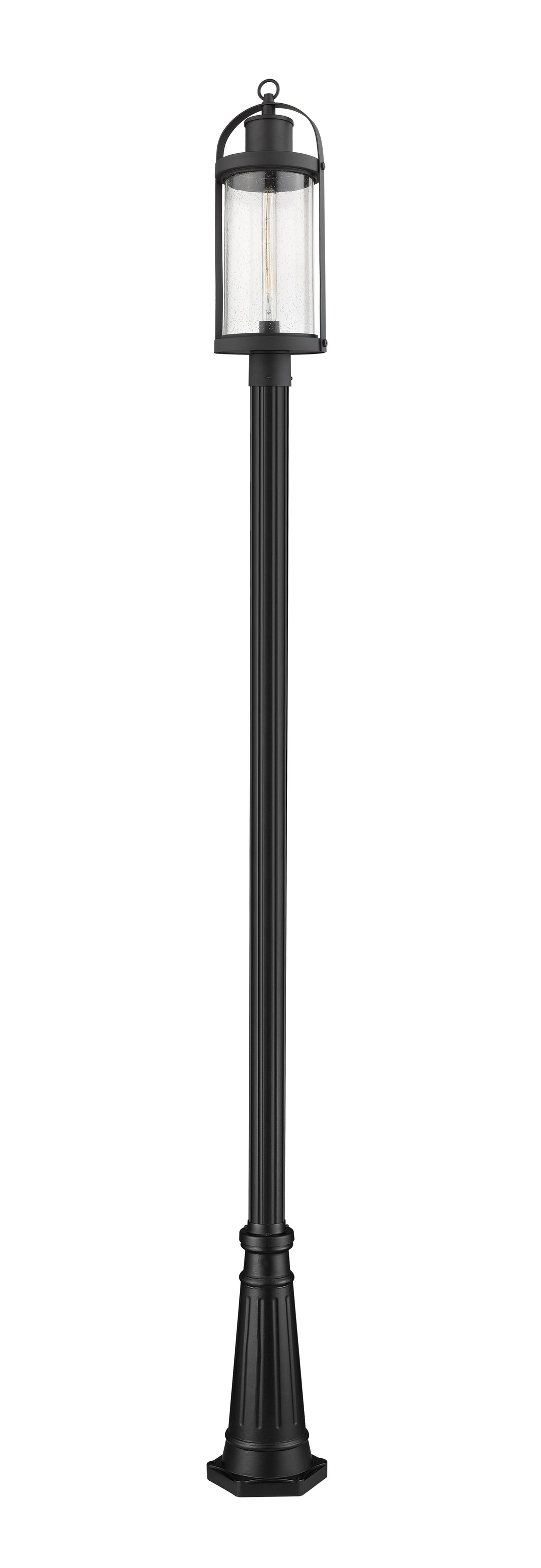 Z-Lite Roundhouse 569PHB-519P-BK 1 Light Outdoor Post Mounted Fixture