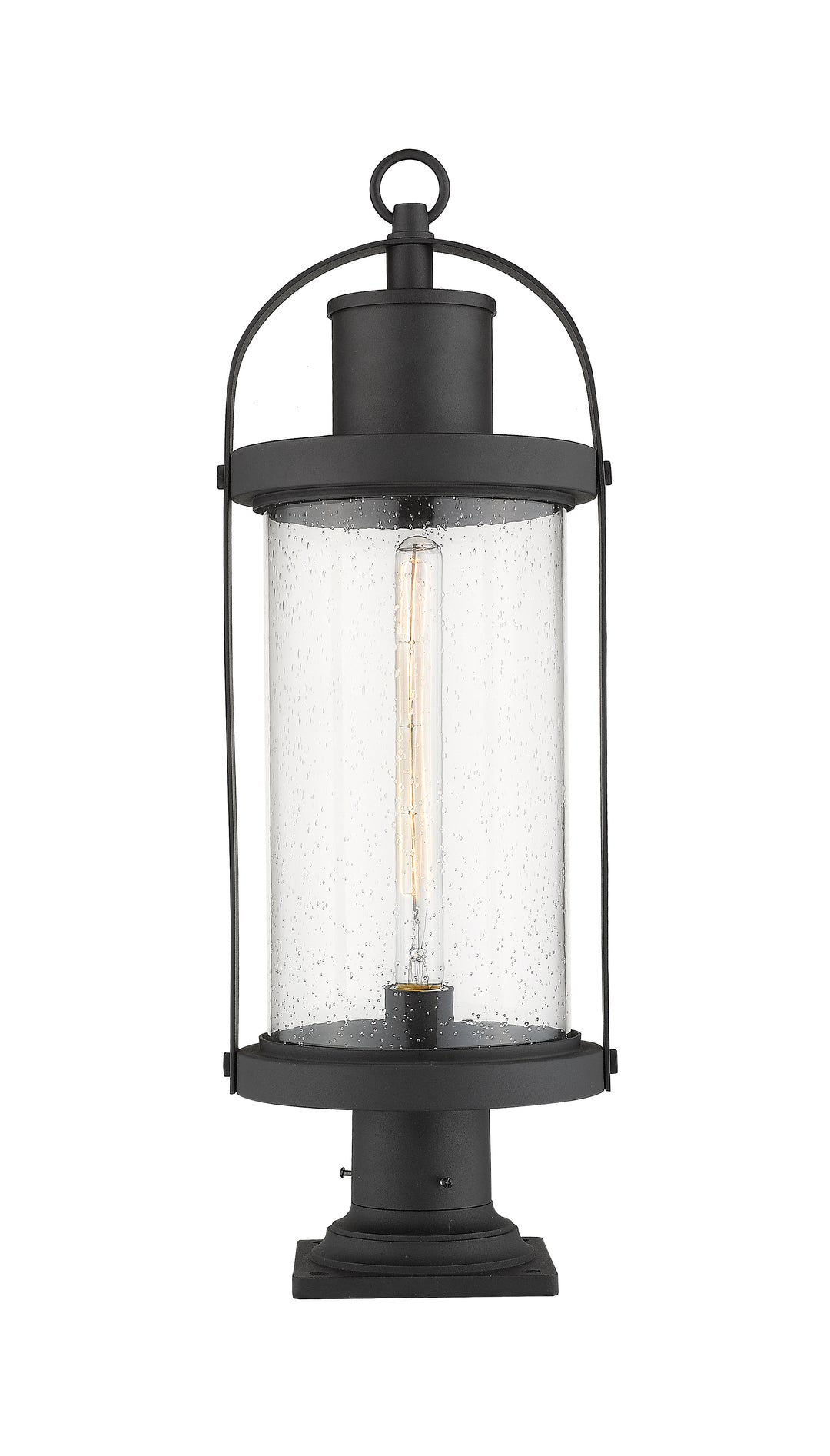 Z-Lite Roundhouse 569PHB-533PM-BK 1 Light Outdoor Pier Mounted Fixture