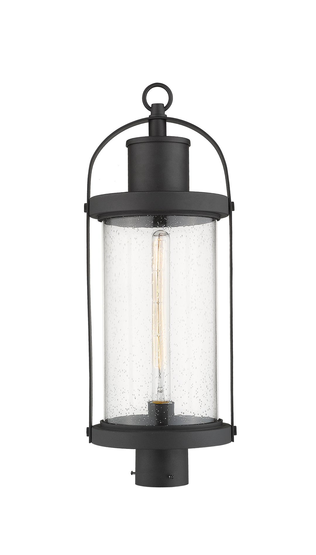 Z-Lite Roundhouse 569PHB-BK 1 Light Outdoor Post Mount Fixture