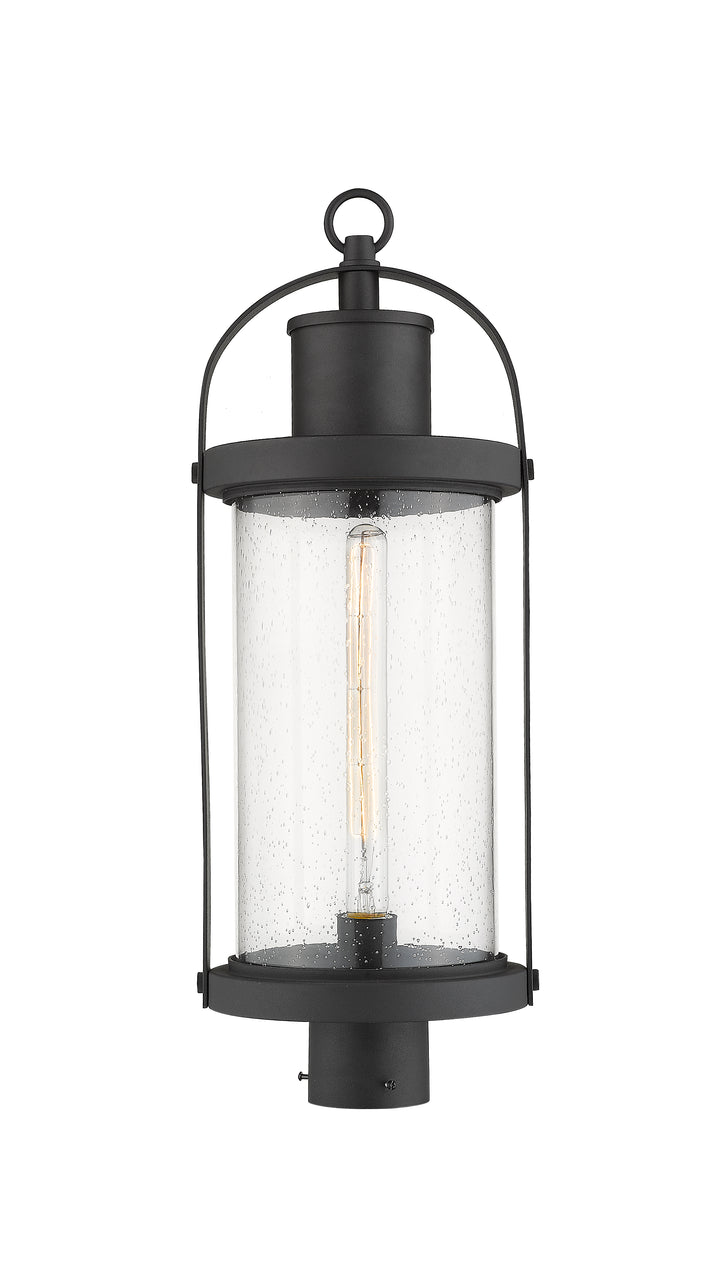 Z-Lite Roundhouse 569PHB-BK 1 Light Outdoor Post Mount Fixture