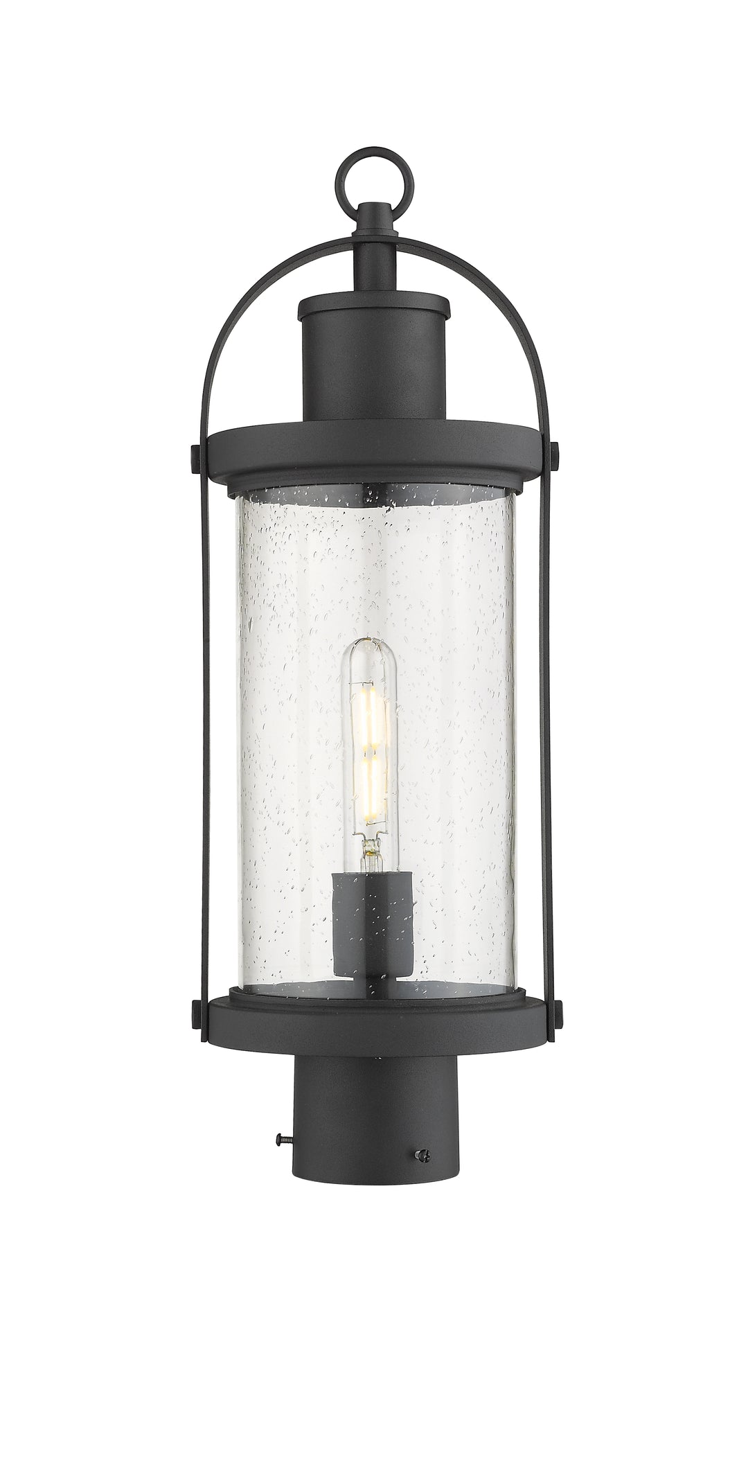 Z-Lite Roundhouse 569PHM-BK 1 Light Outdoor Post Mount Fixture
