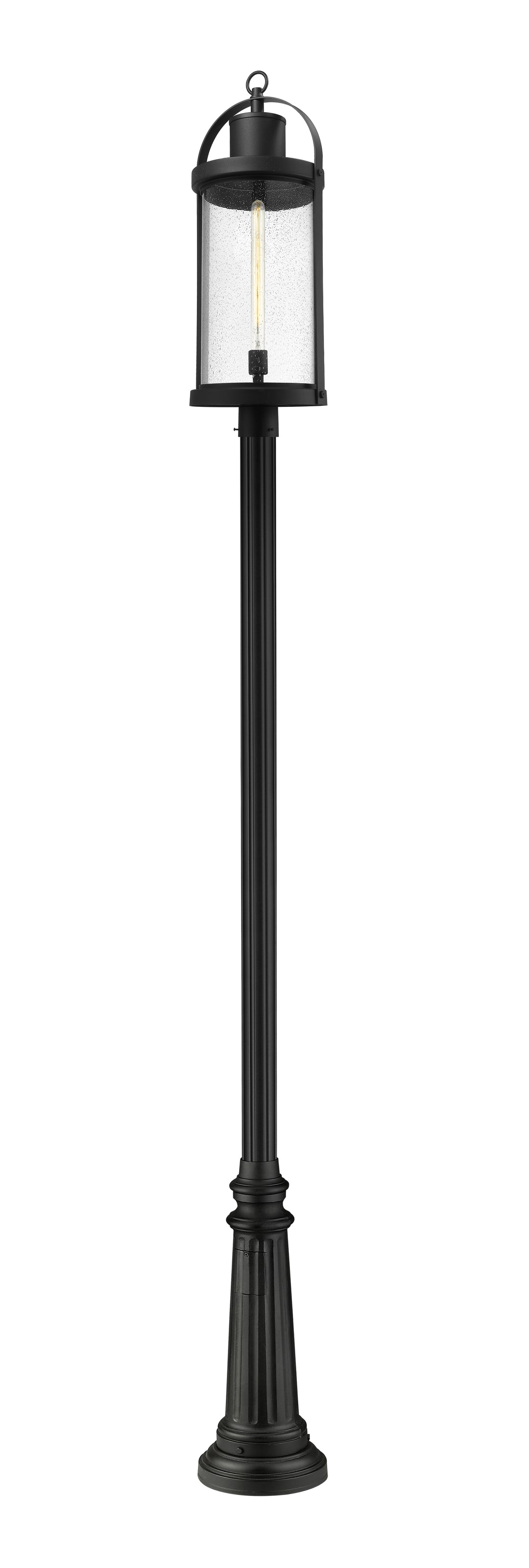 Z-Lite Roundhouse 569PHXL-511P-BK 1 Light Outdoor Post Mounted Fixture