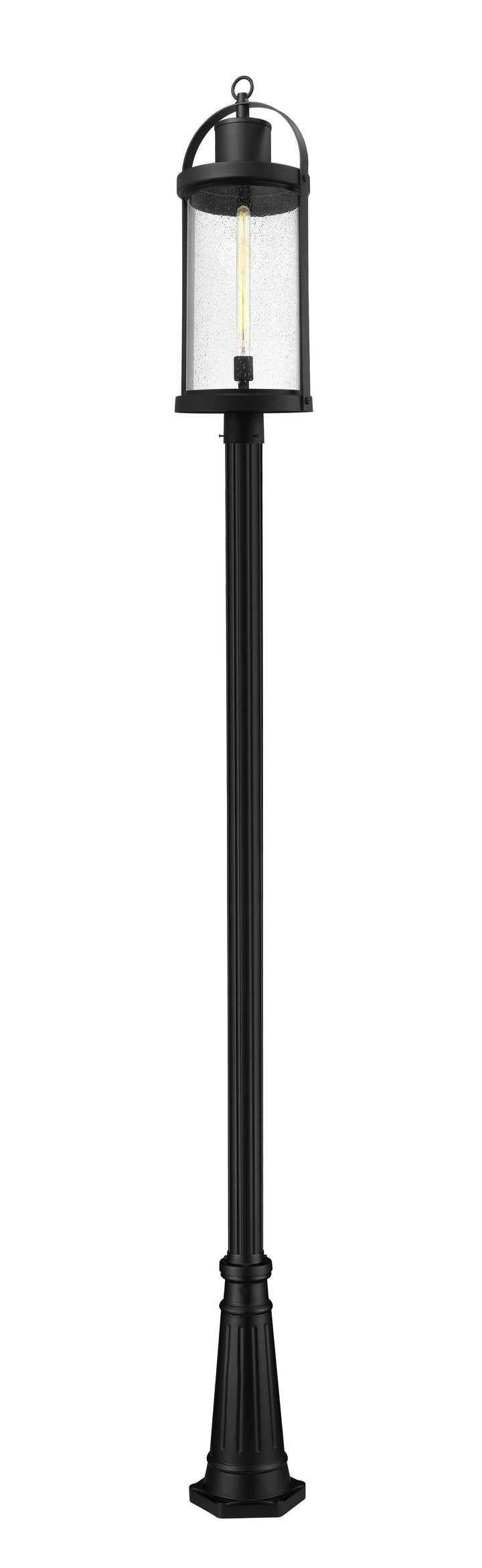 Z-Lite Roundhouse 569PHXL-519P-BK 1 Light Outdoor Post Mounted Fixture