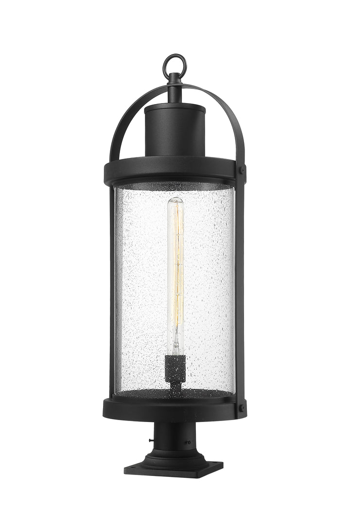 Z-Lite Roundhouse 569PHXL-533PM-BK 1 Light Outdoor Pier Mounted Fixture