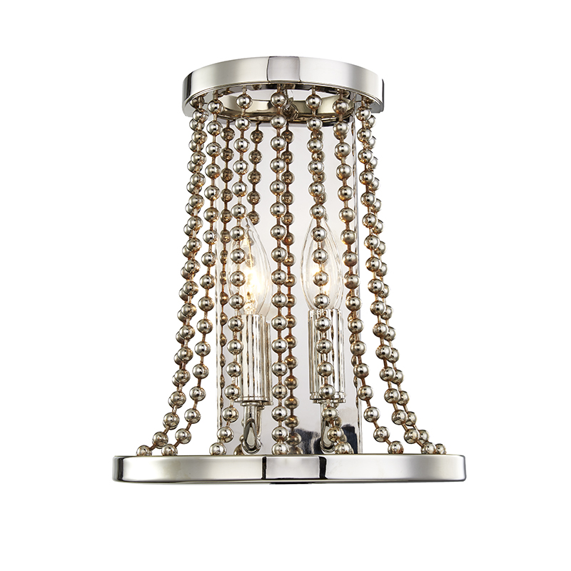 Hudson Valley Lighting Spool Wall Sconce Wall Sconces Hudson Valley Lighting Polished Nickel  