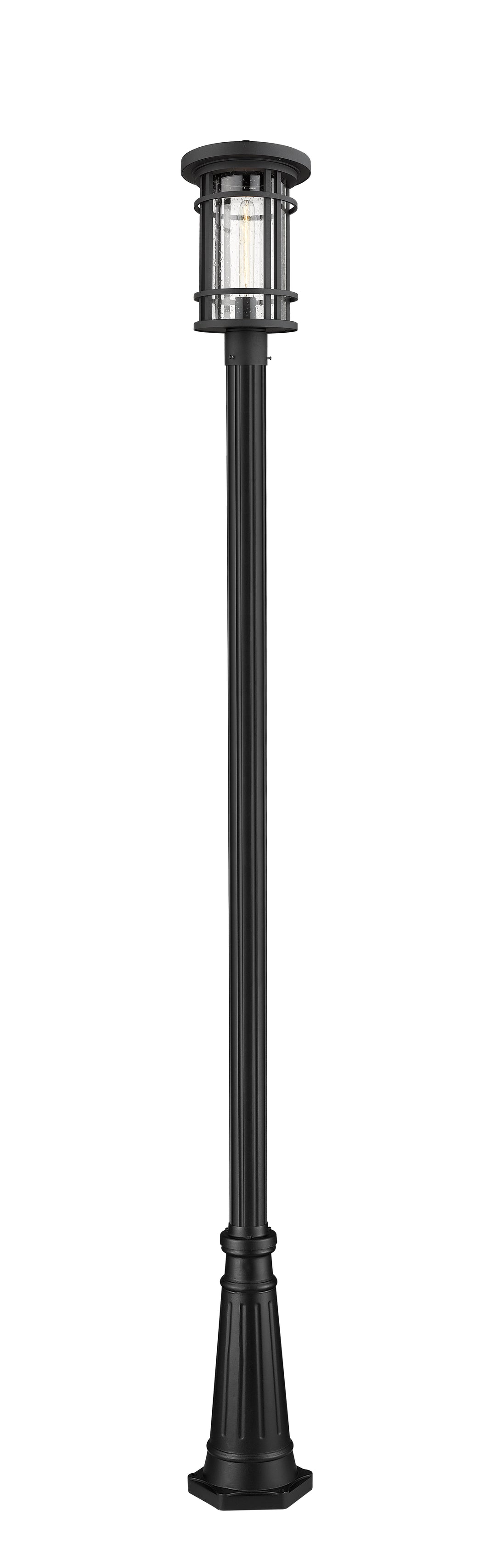 Z-Lite Jordan 570PHB-519P-BK 1 Light Outdoor Post Mounted Fixture