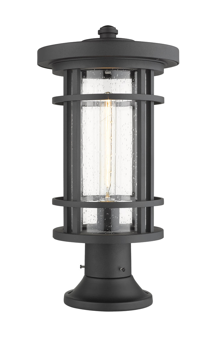 Z-Lite Jordan 570PHB-553PM-BK 1 Light Outdoor Pier Mounted Fixture
