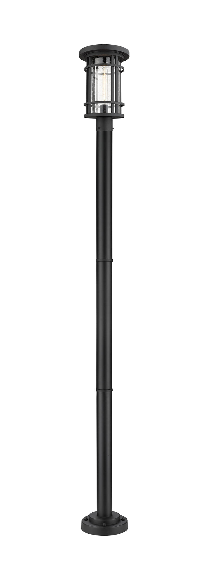 Z-Lite Jordan 570PHB-567P-BK 1 Light Outdoor Post Mounted Fixture