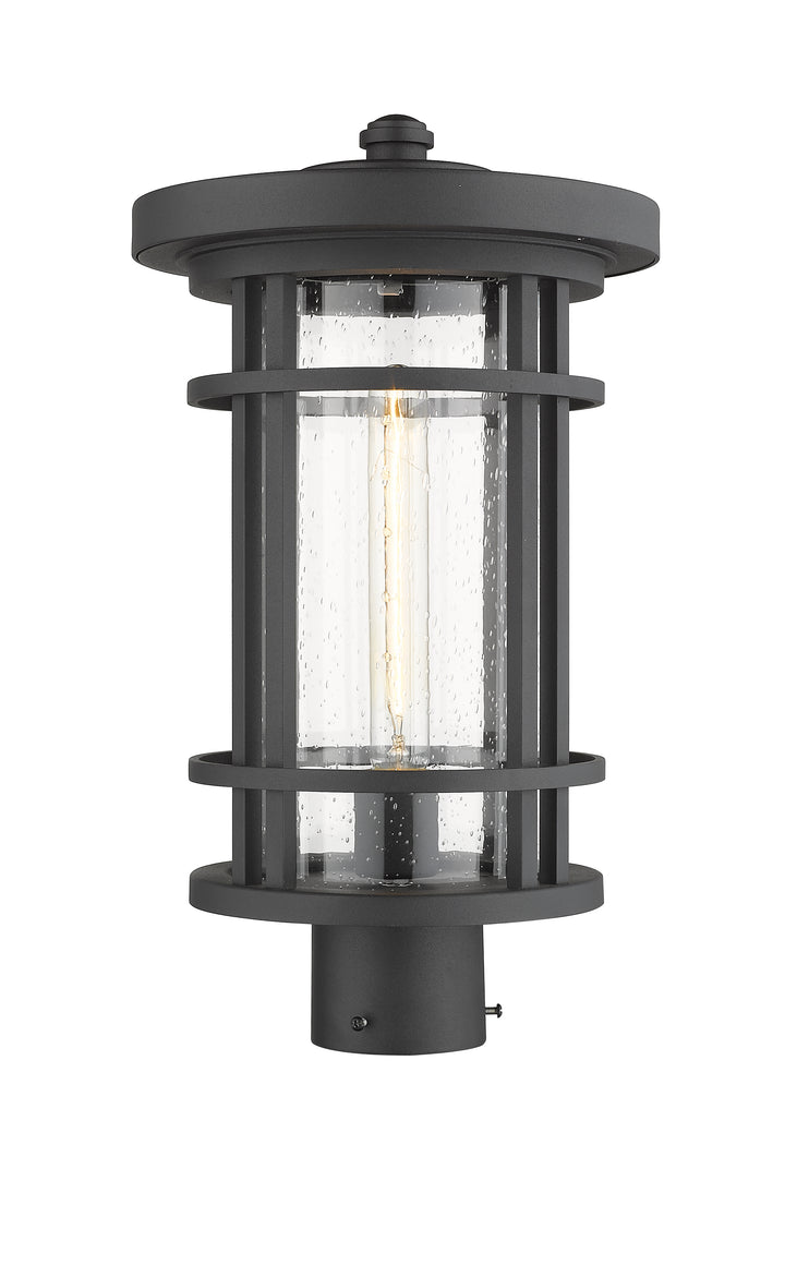 Z-Lite Jordan 570PHB-BK 1 Light Outdoor Post Mount Fixture