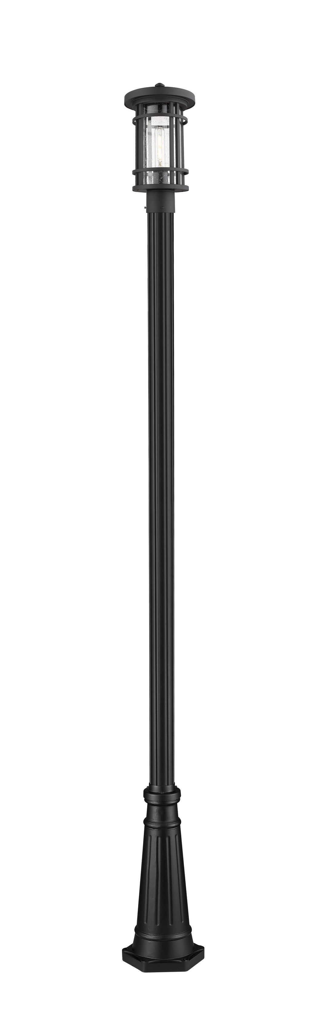 Z-Lite Jordan 570PHM-519P-BK 1 Light Outdoor Post Mounted Fixture
