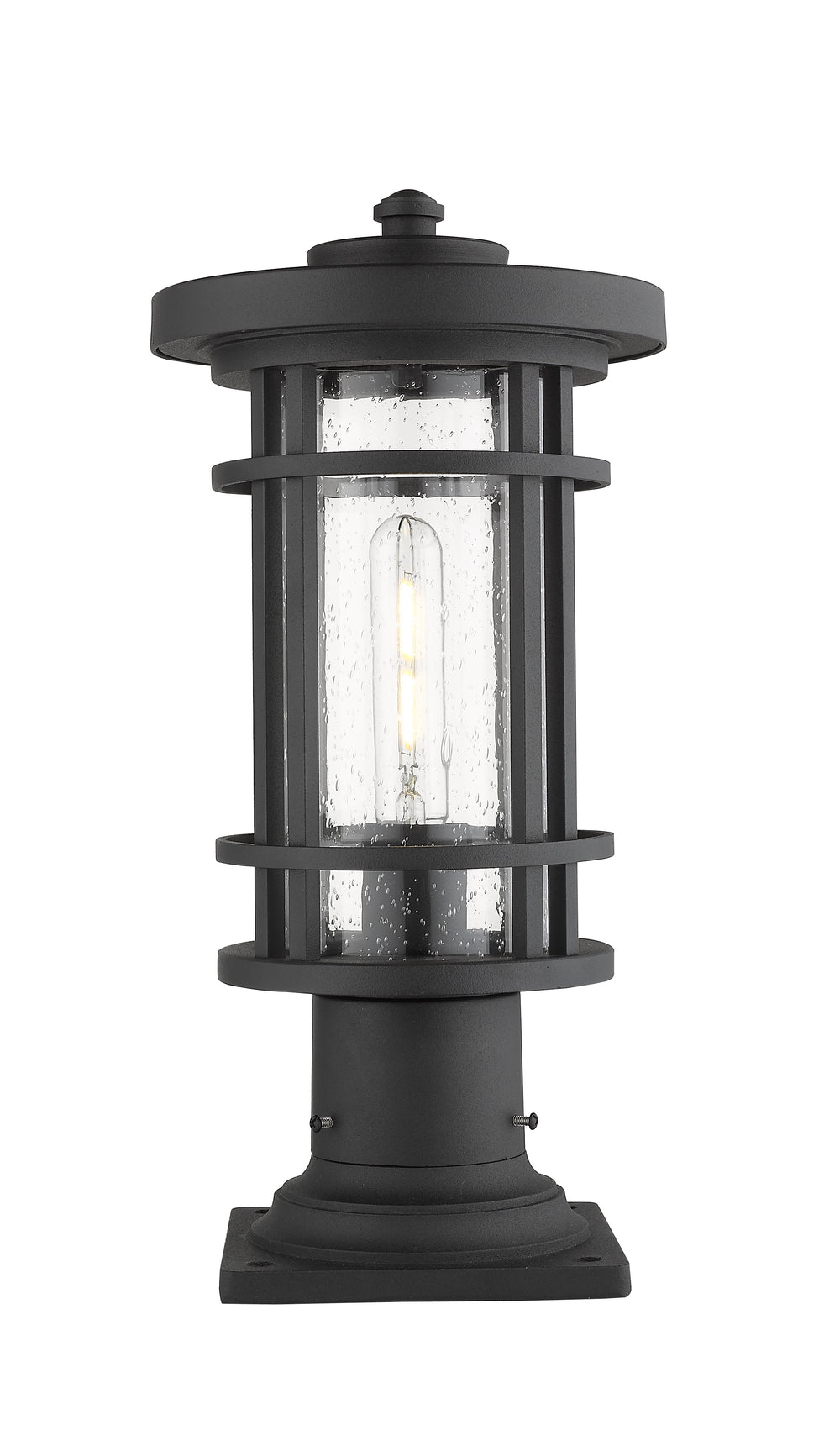 Z-Lite Jordan 570PHM-533PM-BK 1 Light Outdoor Pier Mounted Fixture