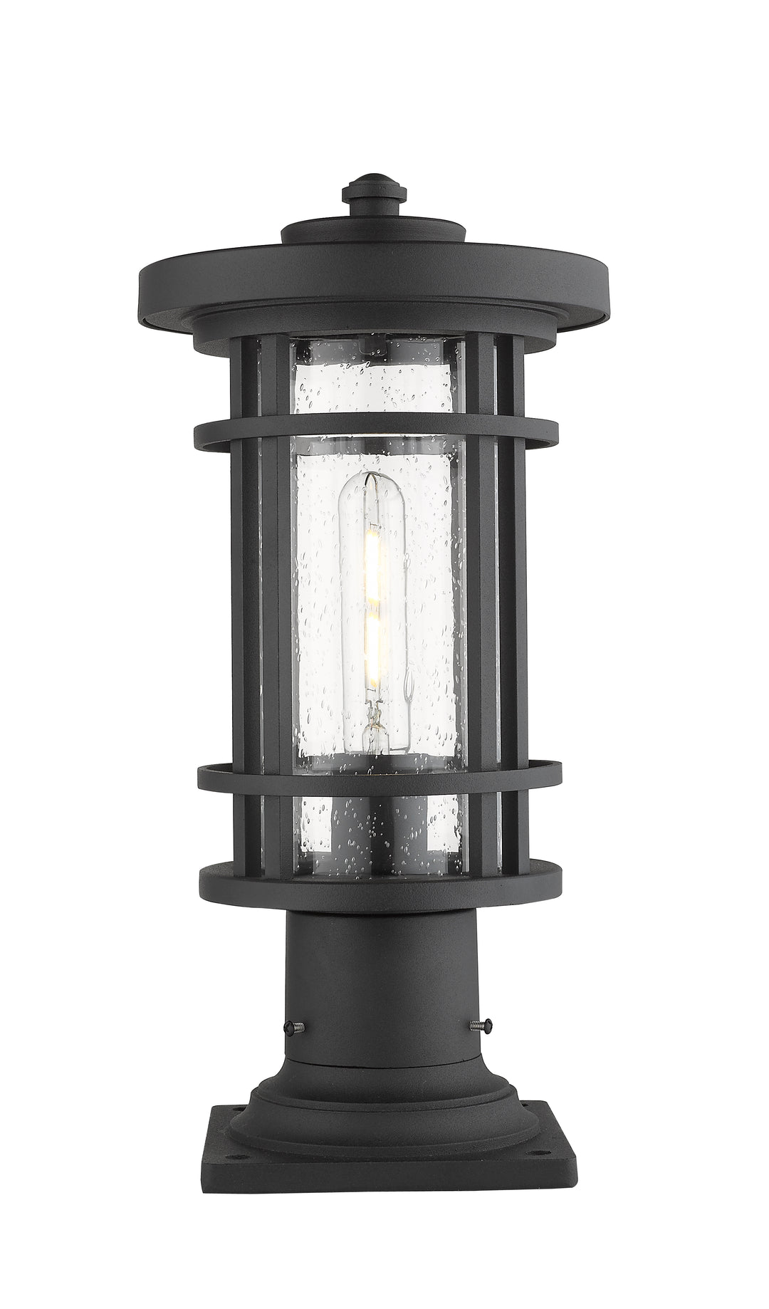 Z-Lite Jordan 570PHM-533PM-BK 1 Light Outdoor Pier Mounted Fixture