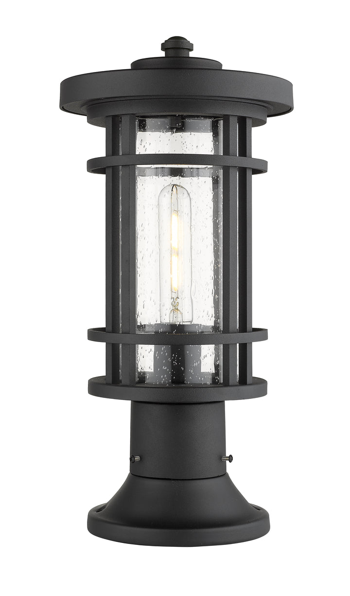 Z-Lite Jordan 570PHM-553PM-BK 1 Light Outdoor Pier Mounted Fixture