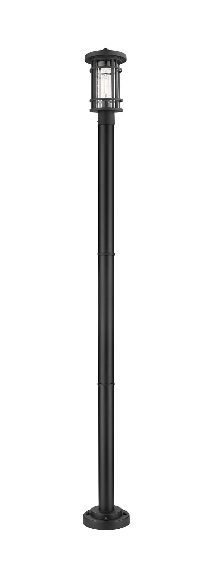 Z-Lite Jordan 570PHM-567P-BK 1 Light Outdoor Post Mounted Fixture