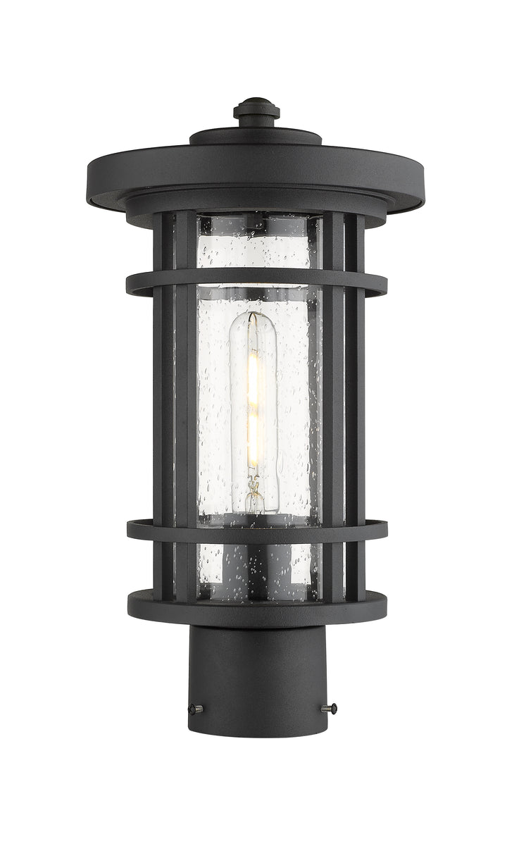 Z-Lite Jordan 570PHM-BK 1 Light Outdoor Post Mount Fixture