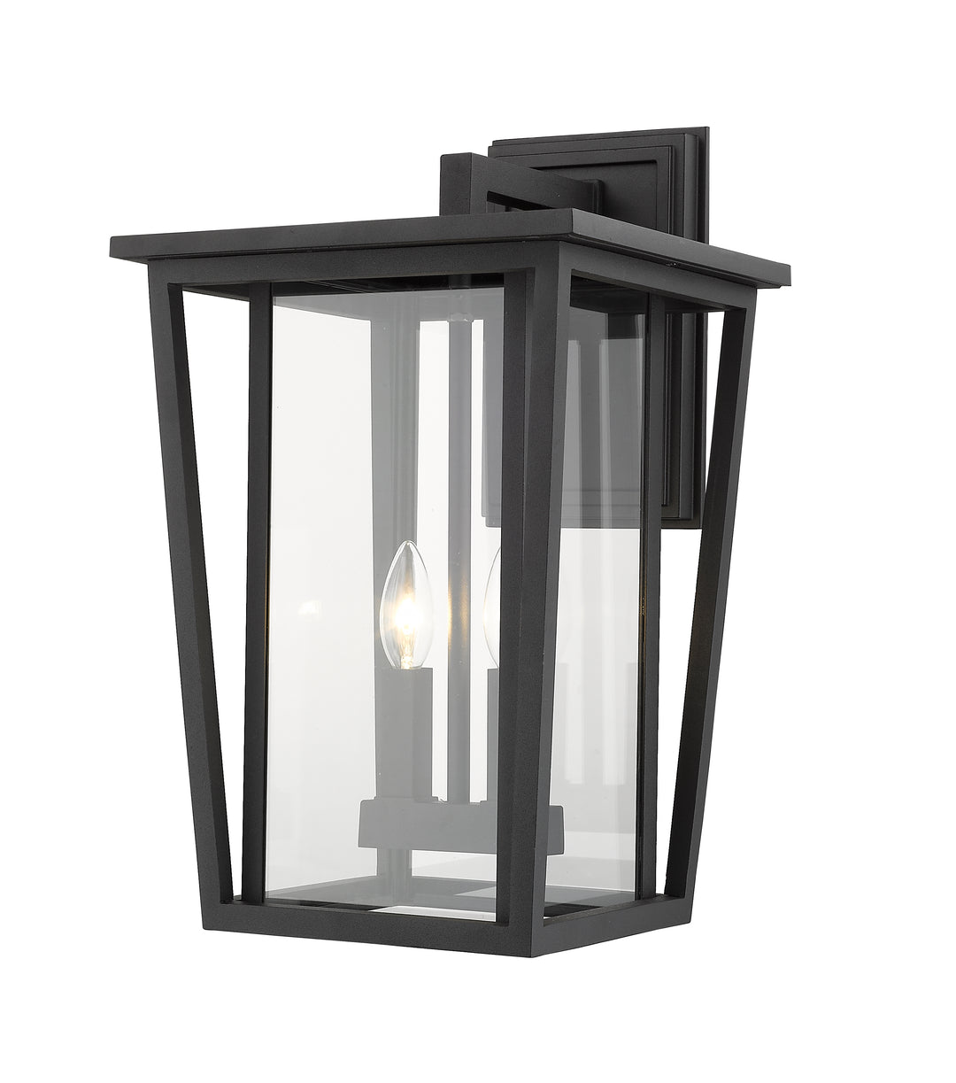 Z-Lite Seoul 571B-BK 2 Light Outdoor Wall Light