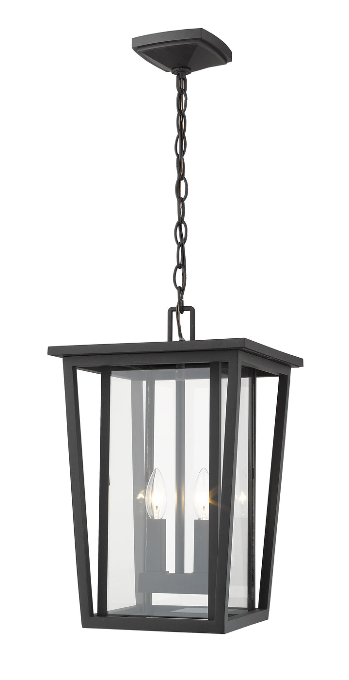 Z-Lite Seoul 571CHB-BK 2 Light Outdoor Chain Mount Ceiling Fixture