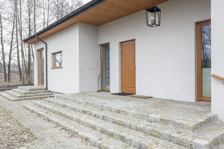 Z-Lite Seoul Outdoor Hanging Light installed on a home exterior