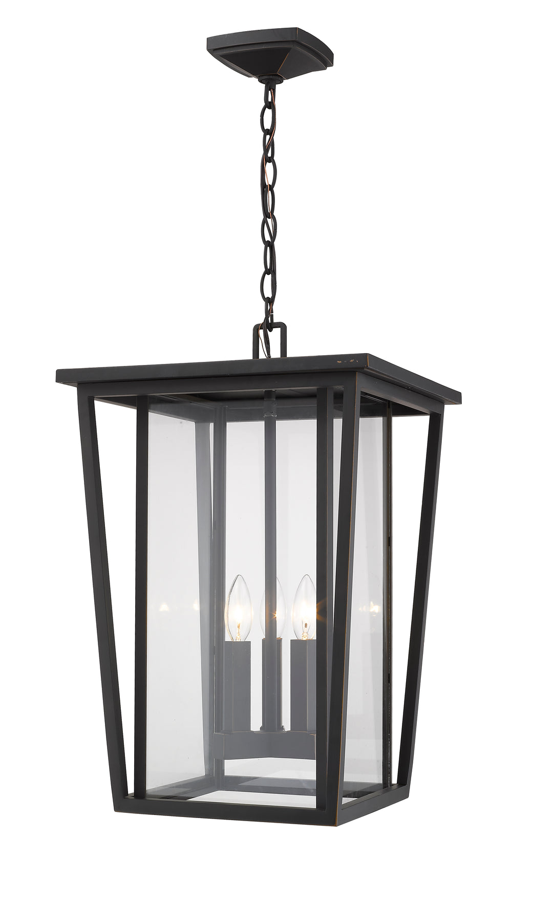 Z-Lite Seoul 571CHXL-ORB 3 Light Outdoor Chain Mount Ceiling Fixture