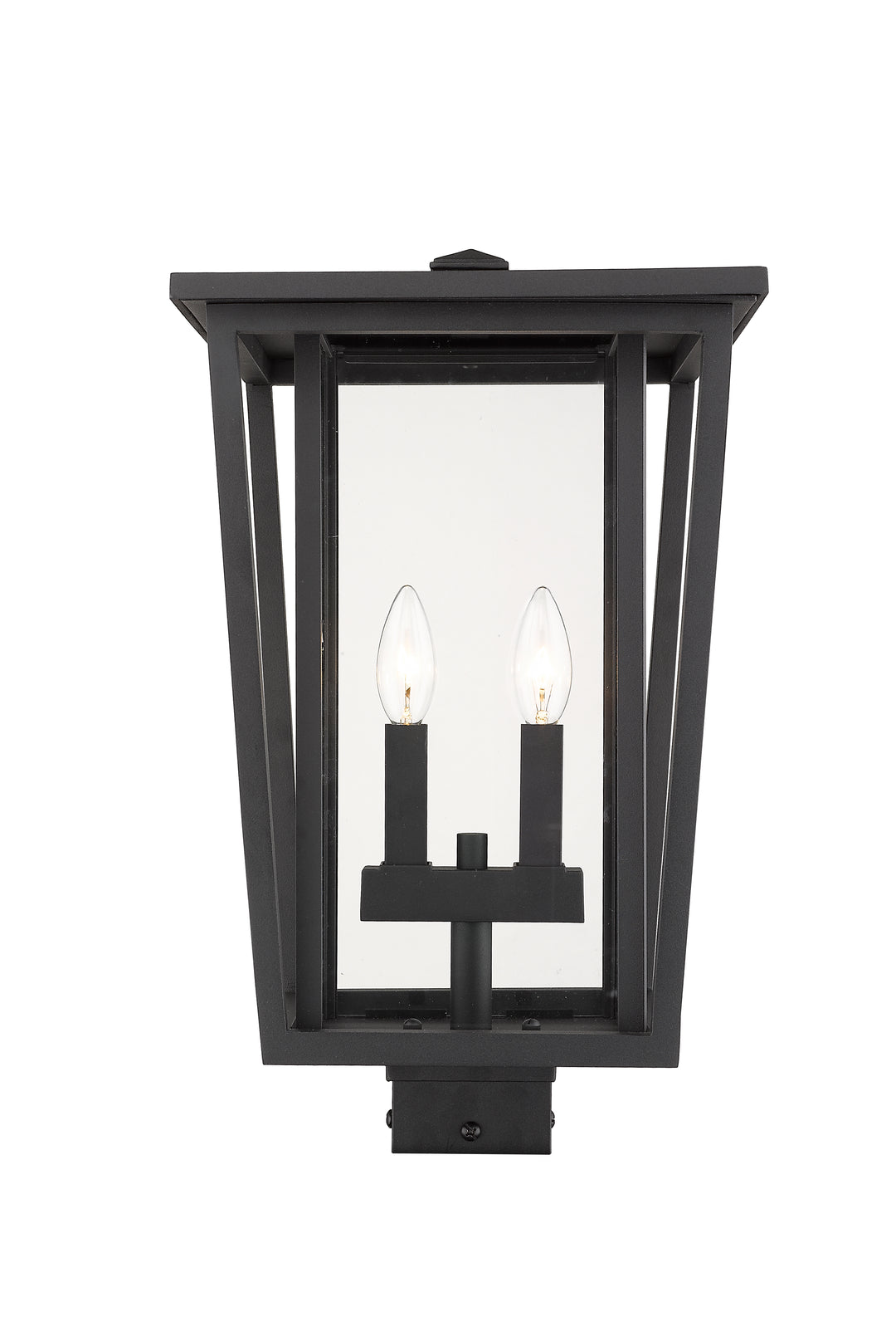 Z-Lite Seoul 571PHBS-BK 2 Light Outdoor Post Mount Fixture