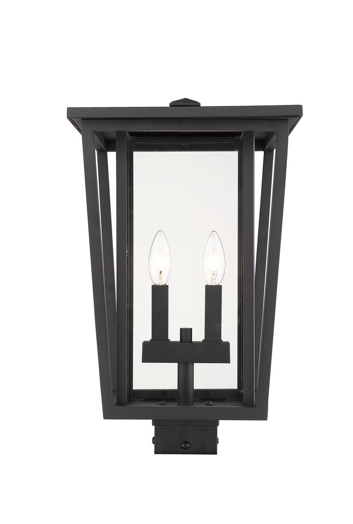 Z-Lite Seoul 571PHBS-BK 2 Light Outdoor Post Mount Fixture