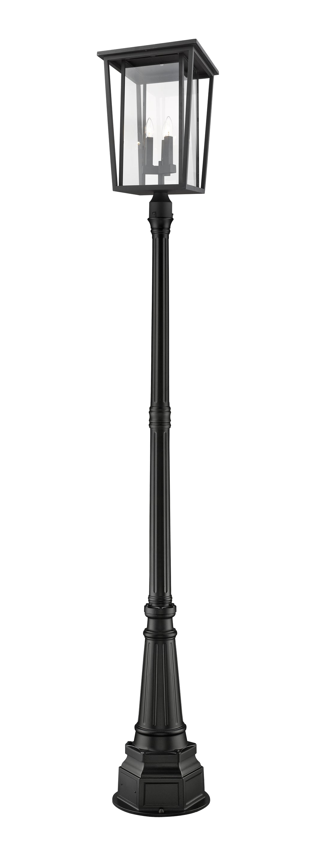 Z-Lite Seoul 571PHXLR-564P-BK 3 Light Outdoor Post Mounted Fixture
