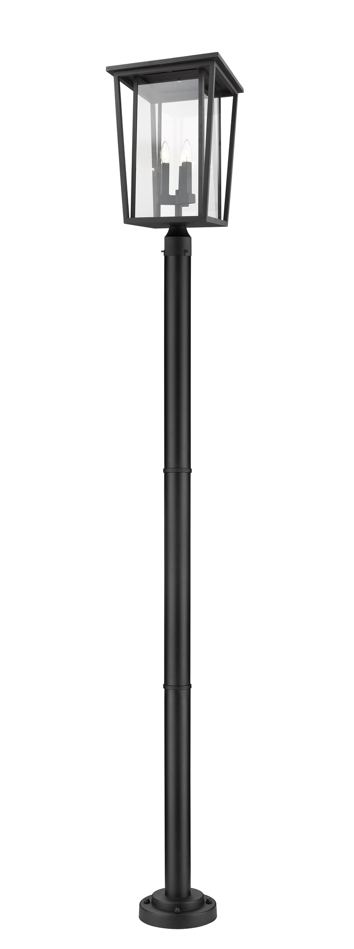 Z-Lite Seoul 571PHXLR-567P-BK 3 Light Outdoor Post Mounted Fixture