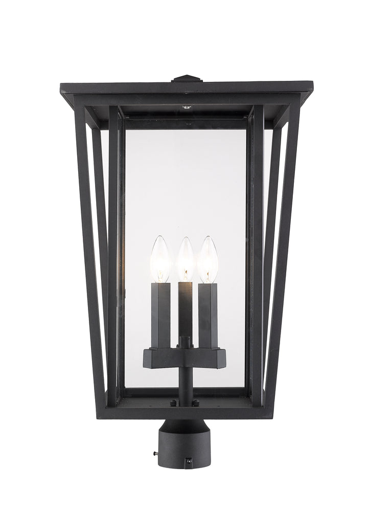 Z-Lite Seoul 571PHXLR-BK 3 Light Outdoor Post Mount Fixture
