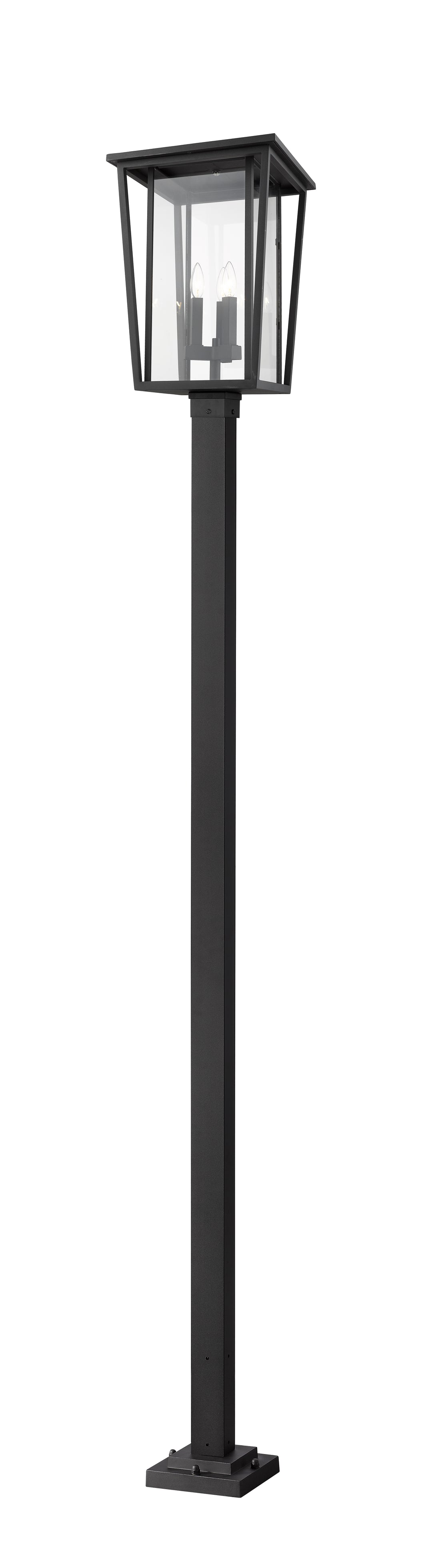 Z-Lite Seoul 571PHXLS-536P-BK 3 Light Outdoor Post Mounted Fixture