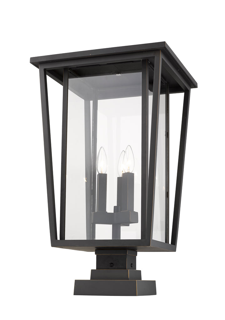 Z-Lite Seoul 571PHXLS-SQPM-ORB 3 Light Outdoor Pier Mounted Fixture