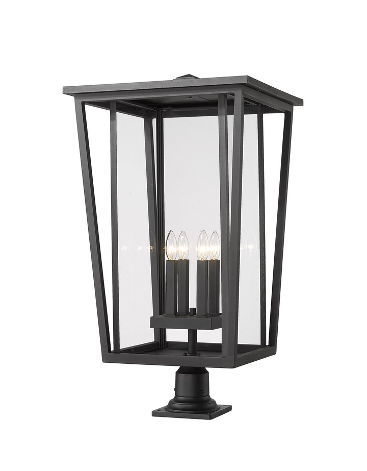 Z-Lite Seoul 571PHXXLR-533PM-BK 4 Light Outdoor Pier Mounted Fixture