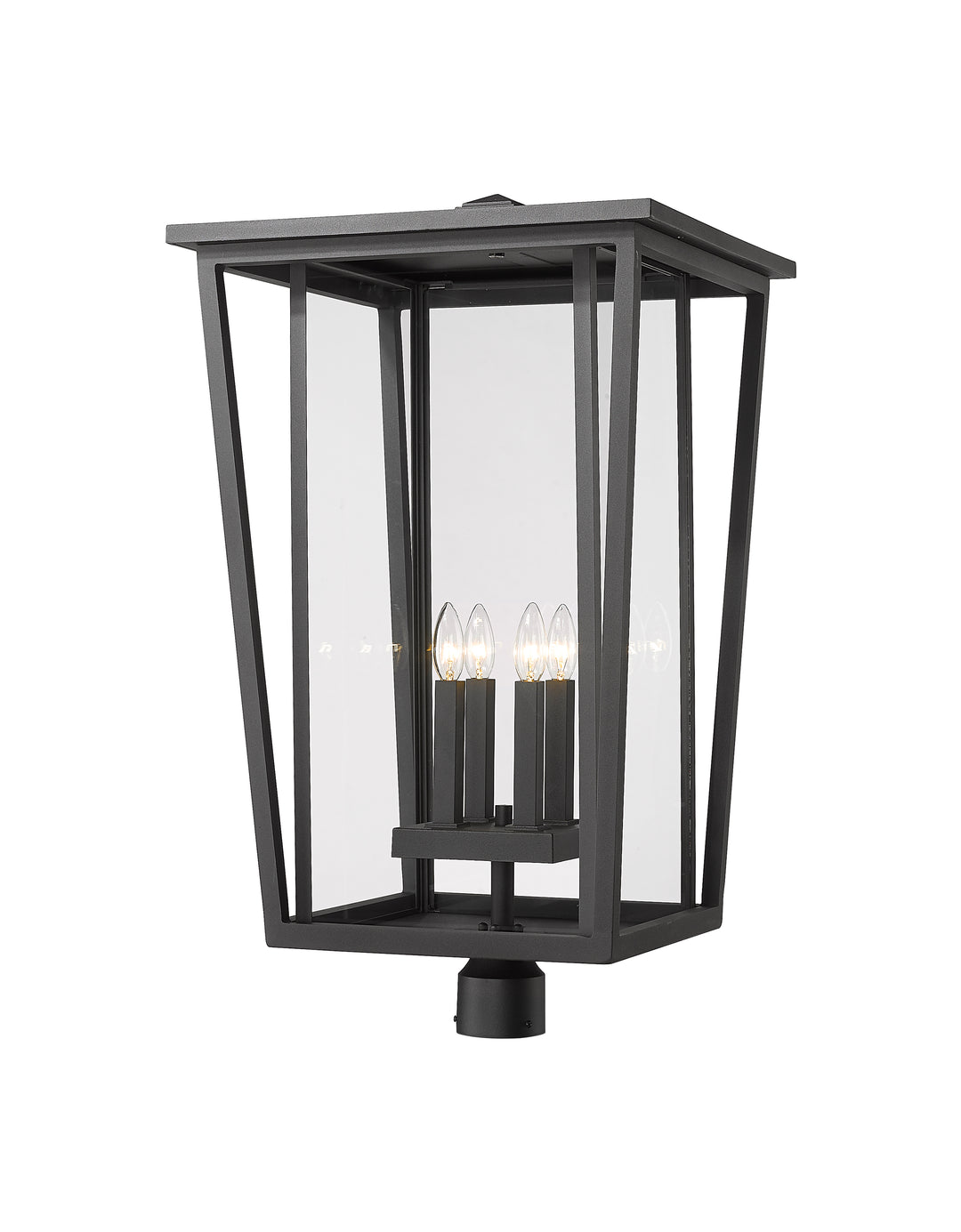 Z-Lite Seoul 571PHXXLR-BK 4 Light Outdoor Post Mount Fixture