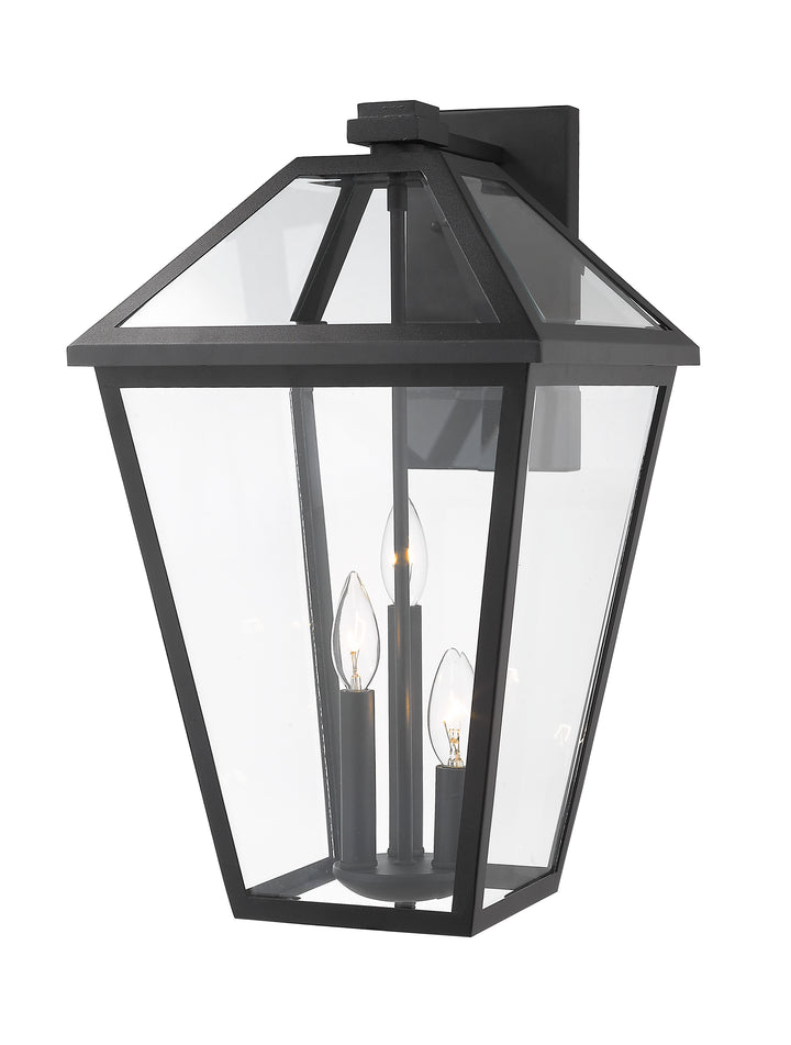 Z-Lite Talbot 579B-BK 3 Light Outdoor Wall Light