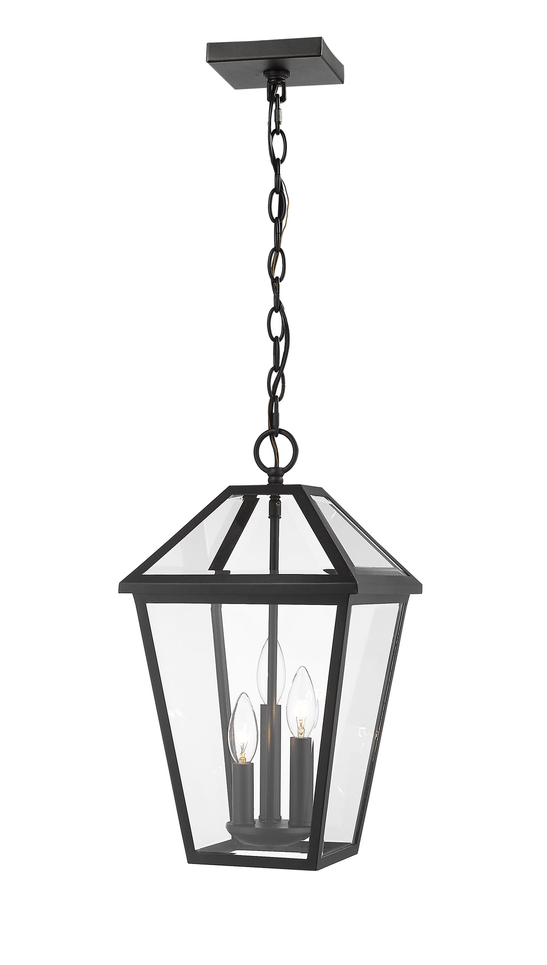 Z-Lite Talbot 579CHB-BK 3 Light Outdoor Chain Mount Ceiling Fixture