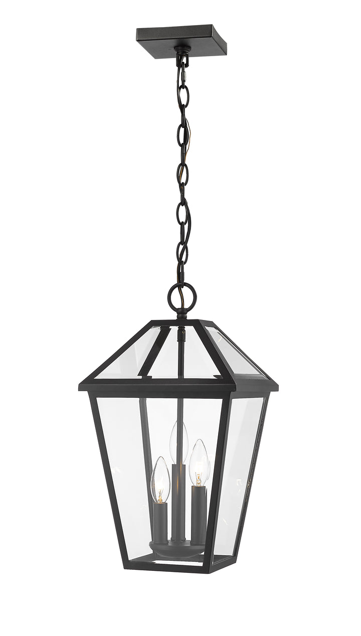 Z-Lite Talbot 579CHB-BK 3 Light Outdoor Chain Mount Ceiling Fixture