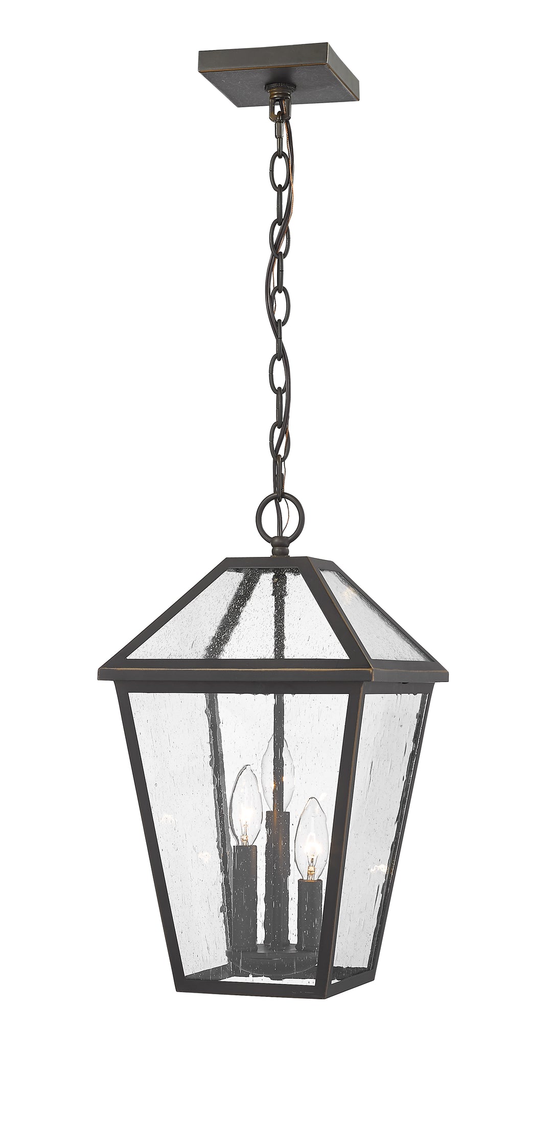 Z-Lite Talbot 579CHB-ORB 3 Light Outdoor Chain Mount Ceiling Fixture