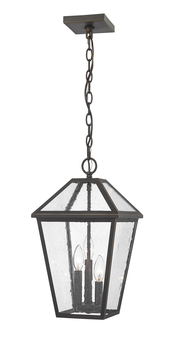 Z-Lite Talbot 579CHB-ORB 3 Light Outdoor Chain Mount Ceiling Fixture