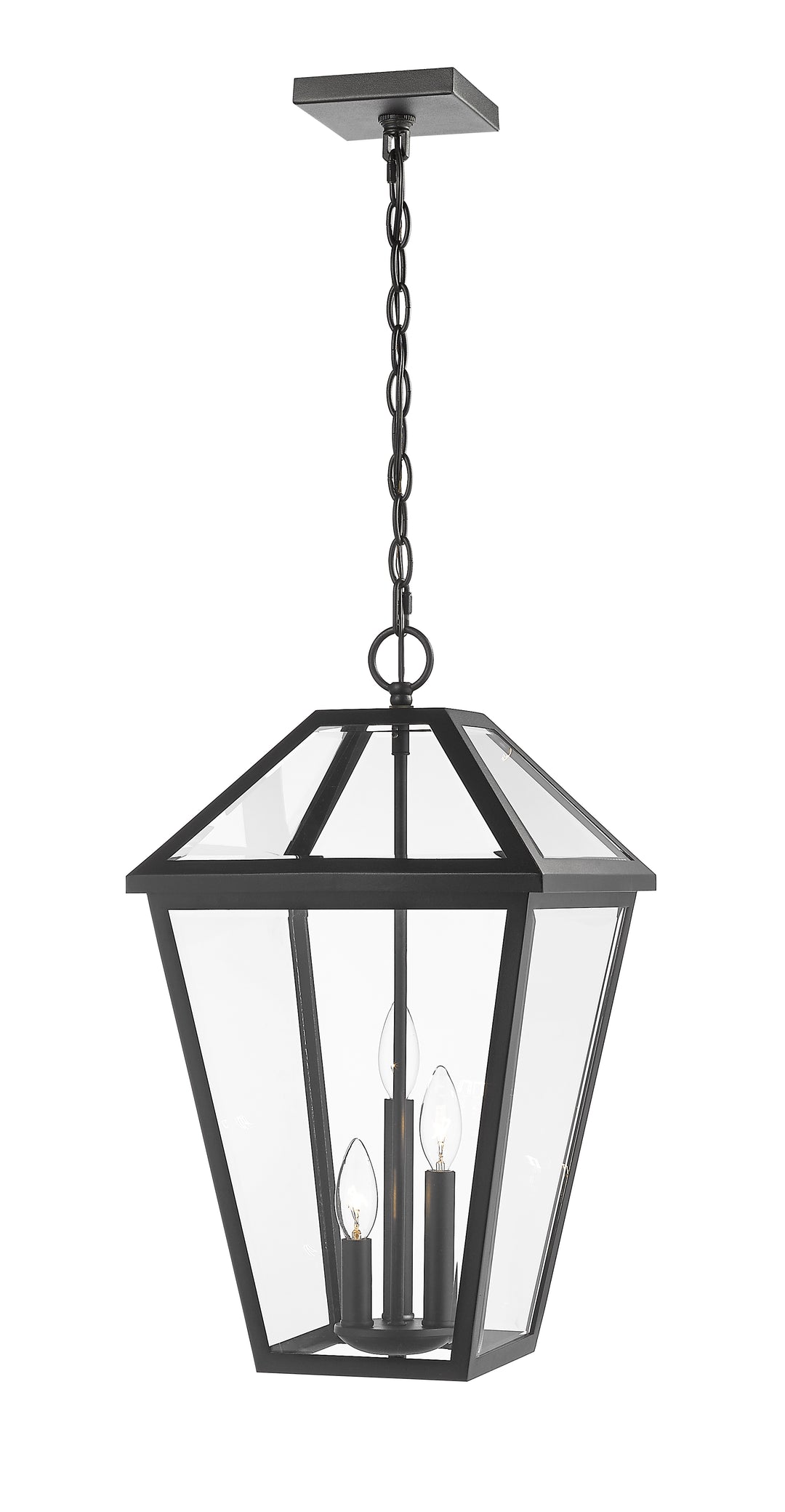 Z-Lite Talbot 579CHXL-BK 3 Light Outdoor Chain Mount Ceiling Fixture