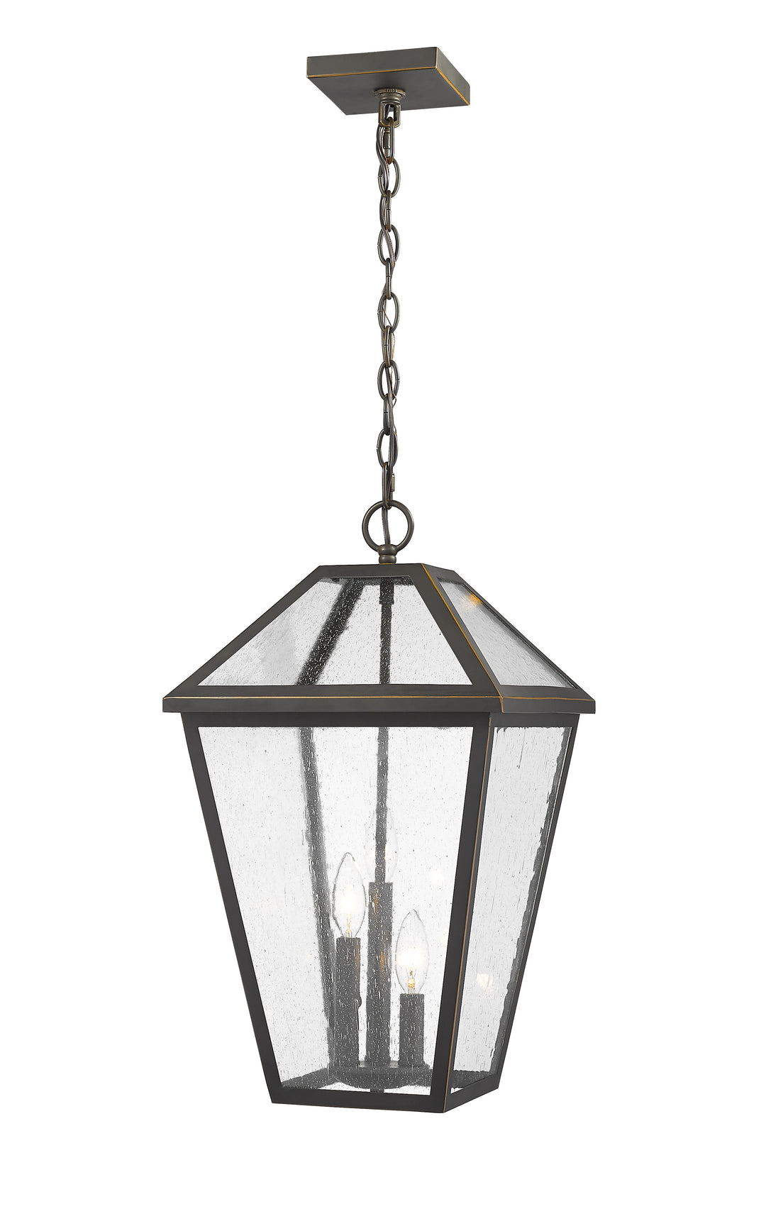 Z-Lite Talbot 579CHXL-ORB 3 Light Outdoor Chain Mount Ceiling Fixture