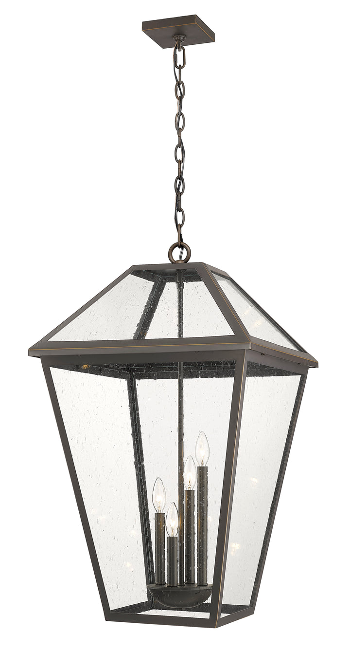 Z-Lite Talbot 579CHXLX-ORB 4 Light Outdoor Chain Mount Ceiling Fixture